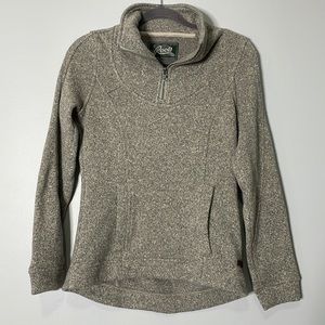 Roots Quarter Zip Salt and Pepper Polo Sweater